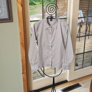Hartwell Khaki Long Sleeve Casual‎ Button Down Sz. M Shirt